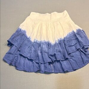 Free People Blue and White A-Line Skirt